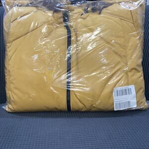 NWT Woman Within Yellow 5X Artic Expedition Quilted Down Coat Jacket Hood QVC